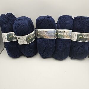 5 - HAYFIELD GRAMPIAN DK Yarn Navy Blue Acrylic /Nylon/Wool Discontinued England